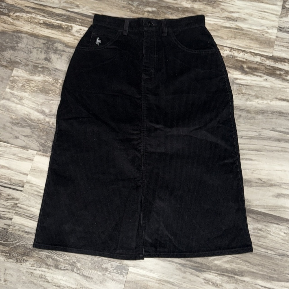 Vintage Hunt Club Black corduroy skirt JC Penney excellent like new see measure